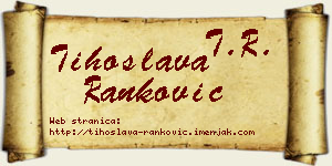 Tihoslava Ranković vizit kartica